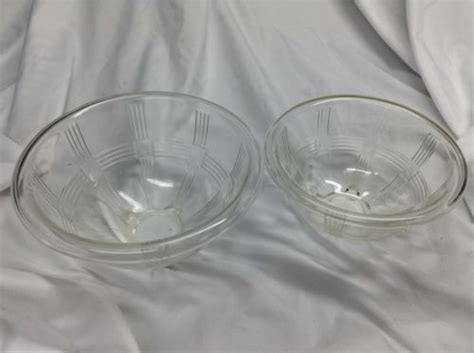 Vintage Rare Depression Glass Criss Cross Hazel Atlas Nesting Bowls