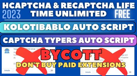 Auto Script Recaptcha Hcaptcha Unlimited Life Time Kolotibablo