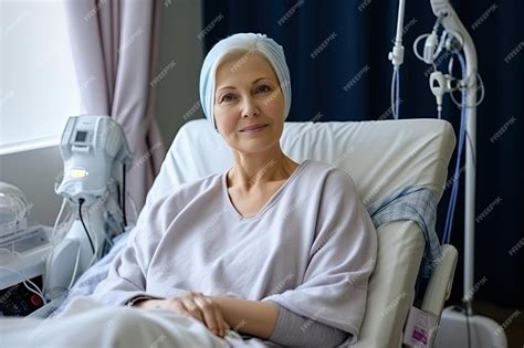 Premium Ai Image Smiling Middle Aged Woman In The Intensive Care Ward