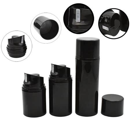 Cylindrical Black Airless Pump Bottle Pp Plastic Serum Bottle Ml Ml