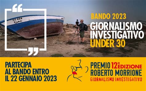 FNSI Premio Roberto Morrione Online Il Bando Dell Edizione 2023