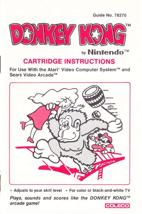 Atari 2600 Vcs Donkey Kong Scans Dump Download Screenshots Ads