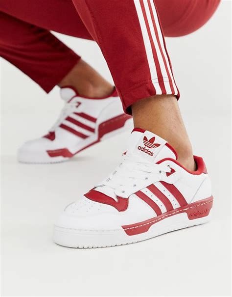 Adidas Originals Rivalry Baskets Basses Blanc Et Rouge Asos