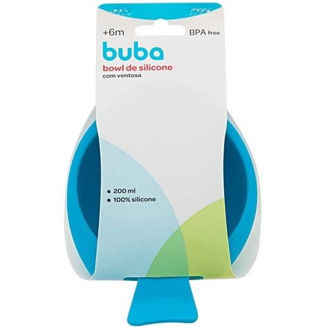 Tigela Bowl Infantil Bebe Em Silicone Ventosa Buba Azul Leroy