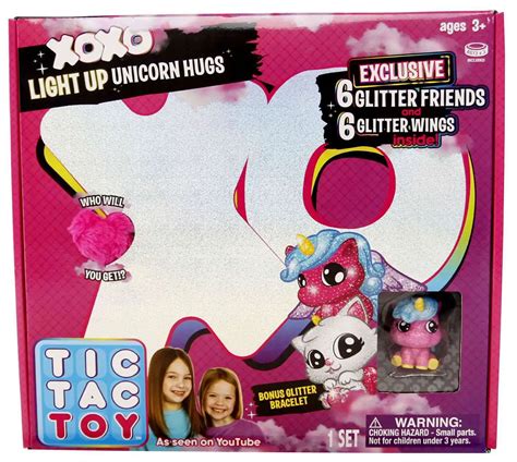 Tic Tac Toy XOXO Light Up Unicorn Hugs Mystery Set Pink Blip Toys - ToyWiz