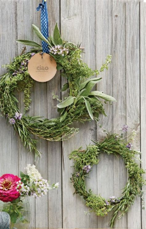 Herb Wreaths Herb Wreath Harvesting Herbs Dried Wreath