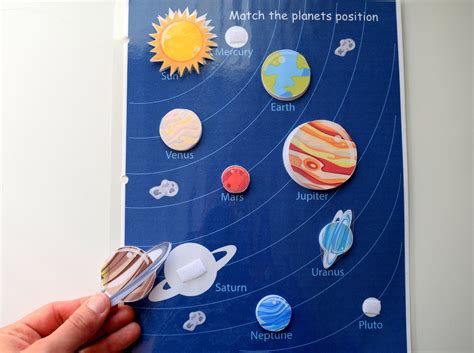 Match The Planets Worksheet Solar System Printable Busy Book Etsy