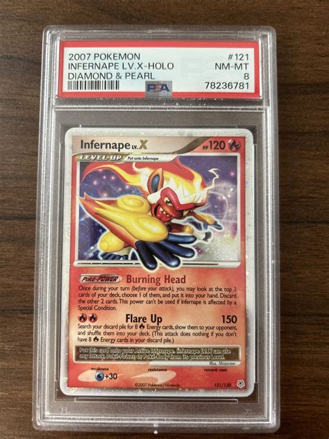 Infernape LV X 121 130 Holo Diamond Pearl Pokemon TCG 2007 PSA 8 EBay