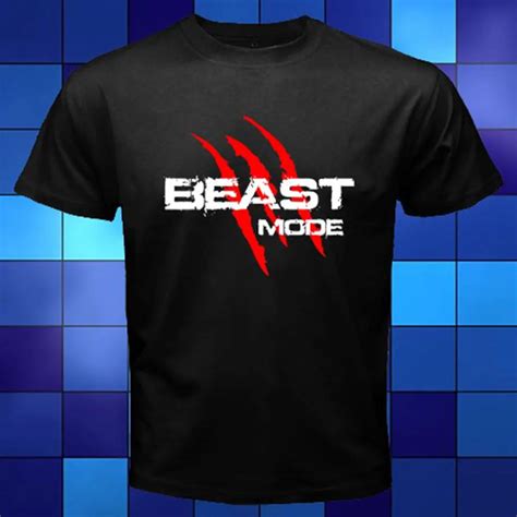 New Beast Mode Claws Logo Marshawn Lynch Black T Shirt Size S To 3xl