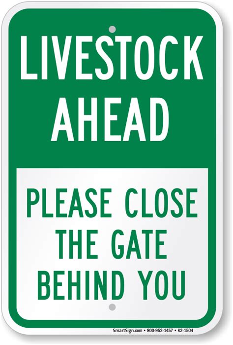 Livestock Warning Signs