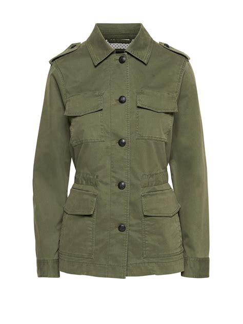 Banana Republic Cotton Twill Utility Jacket In Deep Olive Green Green Lyst