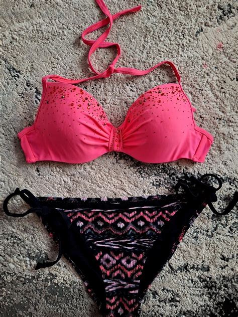 Bikini strój kąpielowy cyrkonie kamienie neon Przemyśl OLX pl