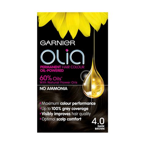 Buy Garnier Olia 4 0 Dark Brown Permanent Hair Dye Chemist Direct