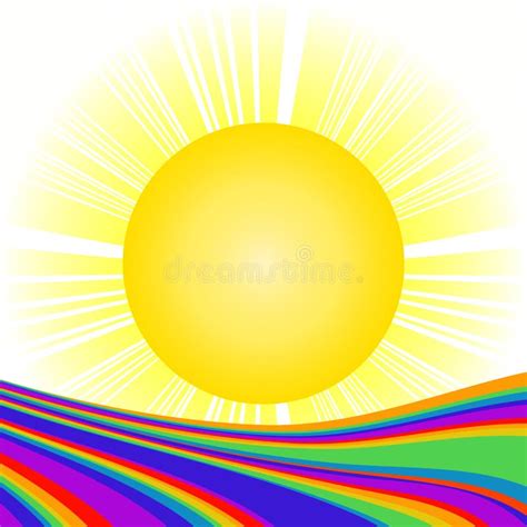 Zon En Regenboog Vector Illustratie Illustration Of Prisma 14816493