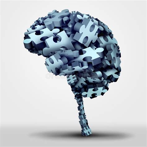 Brain As Puzzle Pieces In Head Stock Illustration Illustration Of