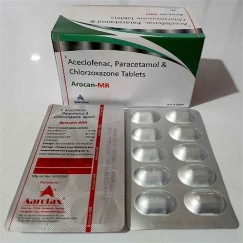 Arocan Mr Tablets At Rs Box Aceclofenac Paracetamol Chlorzoxazone