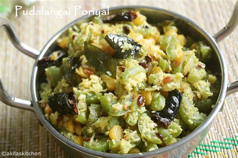 Pudalangai Poriyal Snake Gourd Stir Fry How To Make Pudalangai