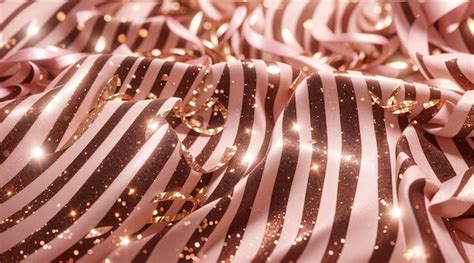 Premium Ai Image Photo Rose Gold Stripes Glitter Background Sparkling