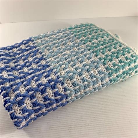 Handmade Bedding Handmade Shades Of Blue White Baby Blanket Crib