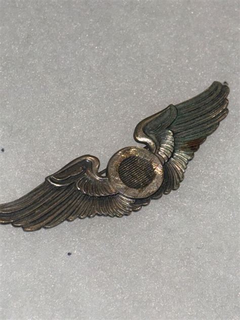 Gemsco Ny Wwii Ww2 Us Army Air Force 3 Pin Back Observer Wings Pin Aaf Ebay