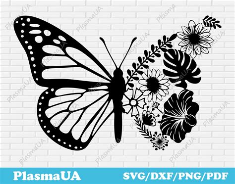 Butterfly Vector Butterfly Clip Art Svg for Laser Svg for - Etsy