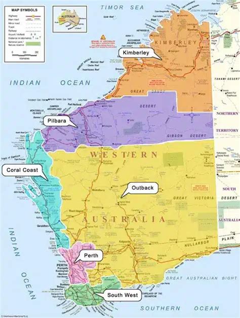 Western Australia Map | WA Travel