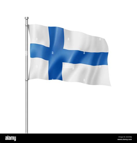 Finnish Flag Isolated On White Stock Photo Alamy