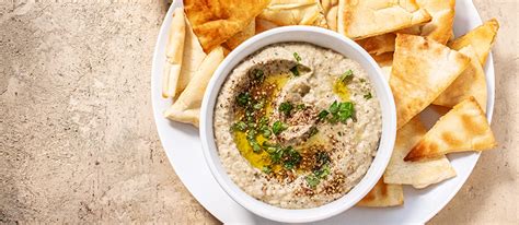 Baba Ghanoush With Pita Chips Kikkoman Home Cooks