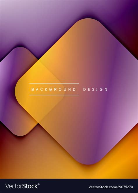 Rounded Squares Shapes Composition Geometric Vector Image