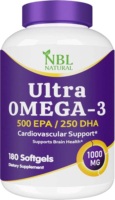 NBL Natural Ultra Omega 3 Fish Oil 1000mg 500EPA 250 DHA