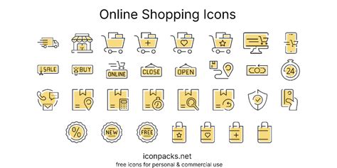 Free Online Shopping Icon Set Figma