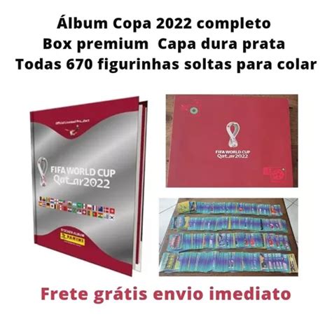 Lbum Copa Capa Dura Prata Box Completo Figurinhas