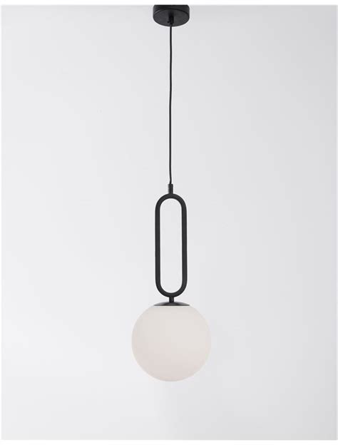 Nova Luce MODERN PENDANT GLASS LUMINAIRES Grus Matt Black Metal