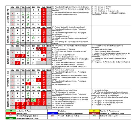 CALENDÁRIO Etec MCM