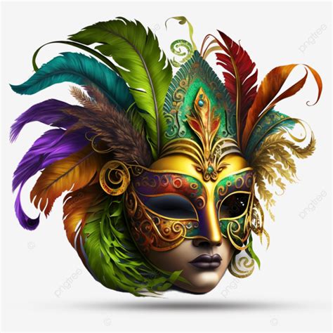 Carnevale Brasiliano Maschera Piuma Celebrazione Decorazione Mardi Gras