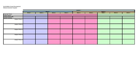 Editorial Plan Social Media Template Pulp