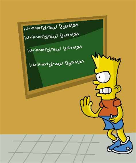 Bart Simpson Chalkboard Template