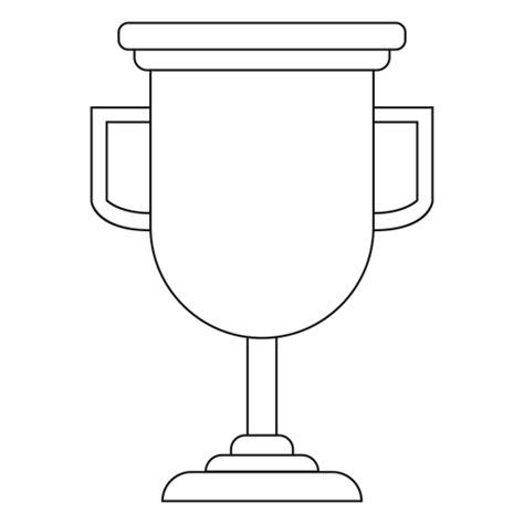 Diseño Png Y Svg De Línea De Copa De Trofeo De Graduación Para Camisetas