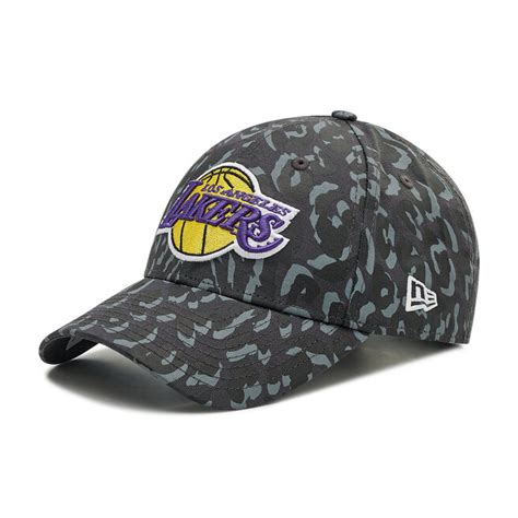 Gorra Con Visera New Era La Lakers Leopard Print Forty Gris