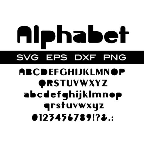 Alphabet Svg Svg Fonts Font Svg Letters Svg Silhouette Etsy