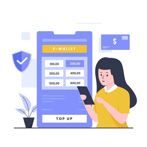 Top Up E Wallet Illustration Design Concept Vector Art At Vecteezy