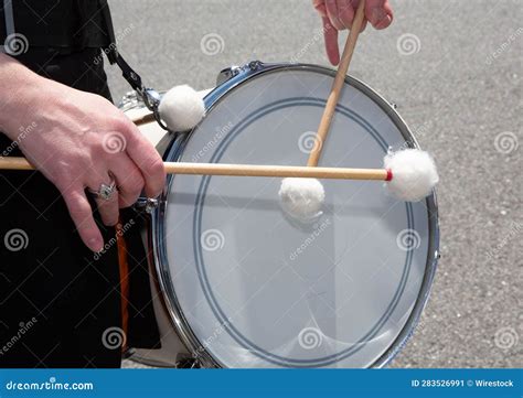 Drummer Playing With Sticks Stock Image Image Of Percussive Pedal