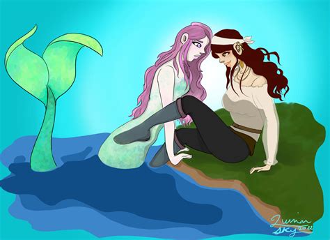 Mermaid And Pirate Illustration By Sunnyquin On Deviantart