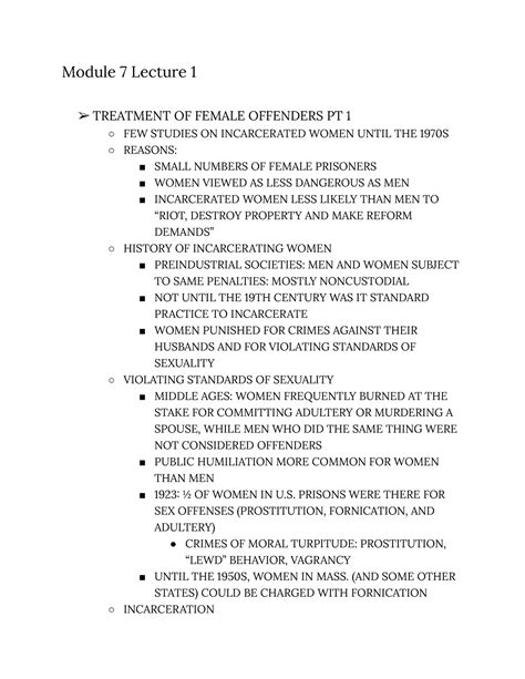 SOC GNDR 3565 Module 7 Lecture 1 Notes Module 7 Lecture 1 TREATMENT