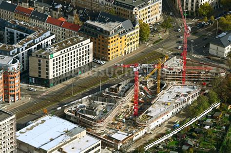 Leipzig Aus Der Vogelperspektive Neubau Einer Mehrfamilienhaus