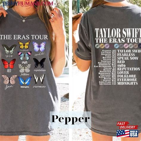 Comfort Colors The Eras Tour Butterfly Vintage Two Sided Swiftie 2023