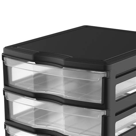 Life Story Stackable 3 Drawer Shelf Organizer Plastic Storage Unit