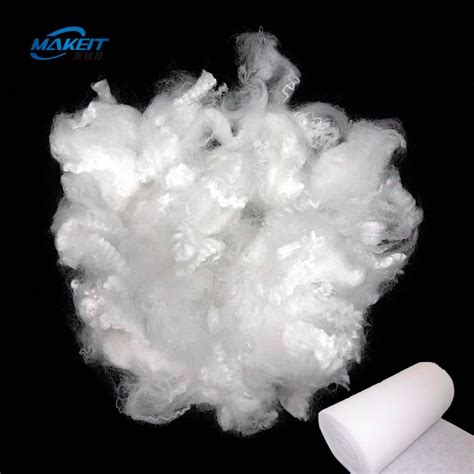 White 4D 51mm Virgin Hollow Conjugated Polyester Low Melt Staple Fiber