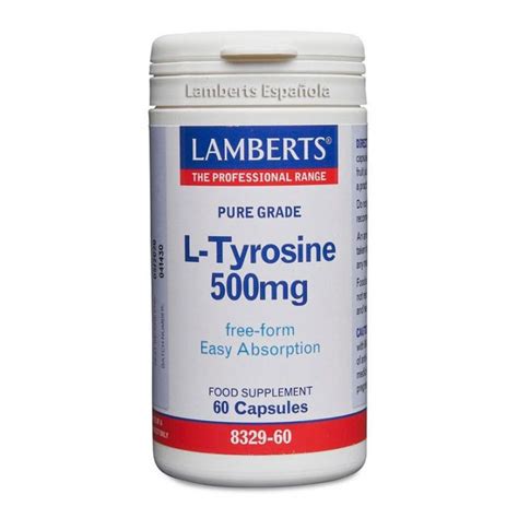 L Tirosina Lamberts 500mg 60 Cápsulas