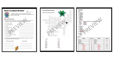 Monster Fun Elements Worksheet Made By Teachers